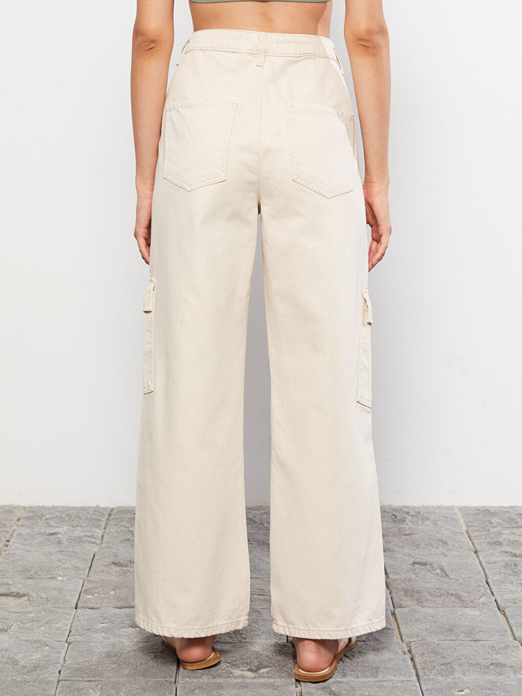 Standard Fit Regular Pocket Detailed Women's Denim Trousers -W2ES57Z8-CR8