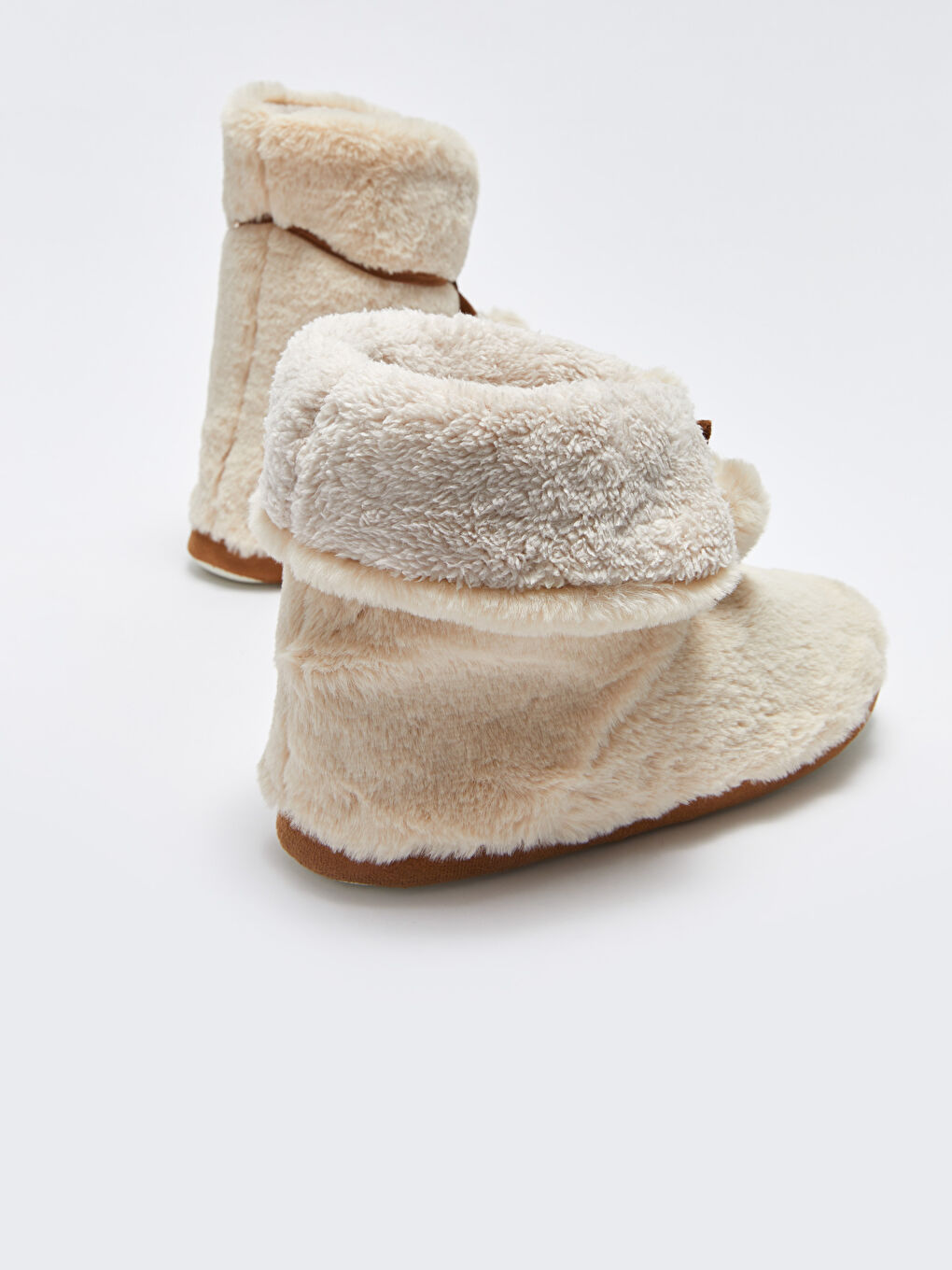 Pompom Detailed Plush Women's House Boots-7