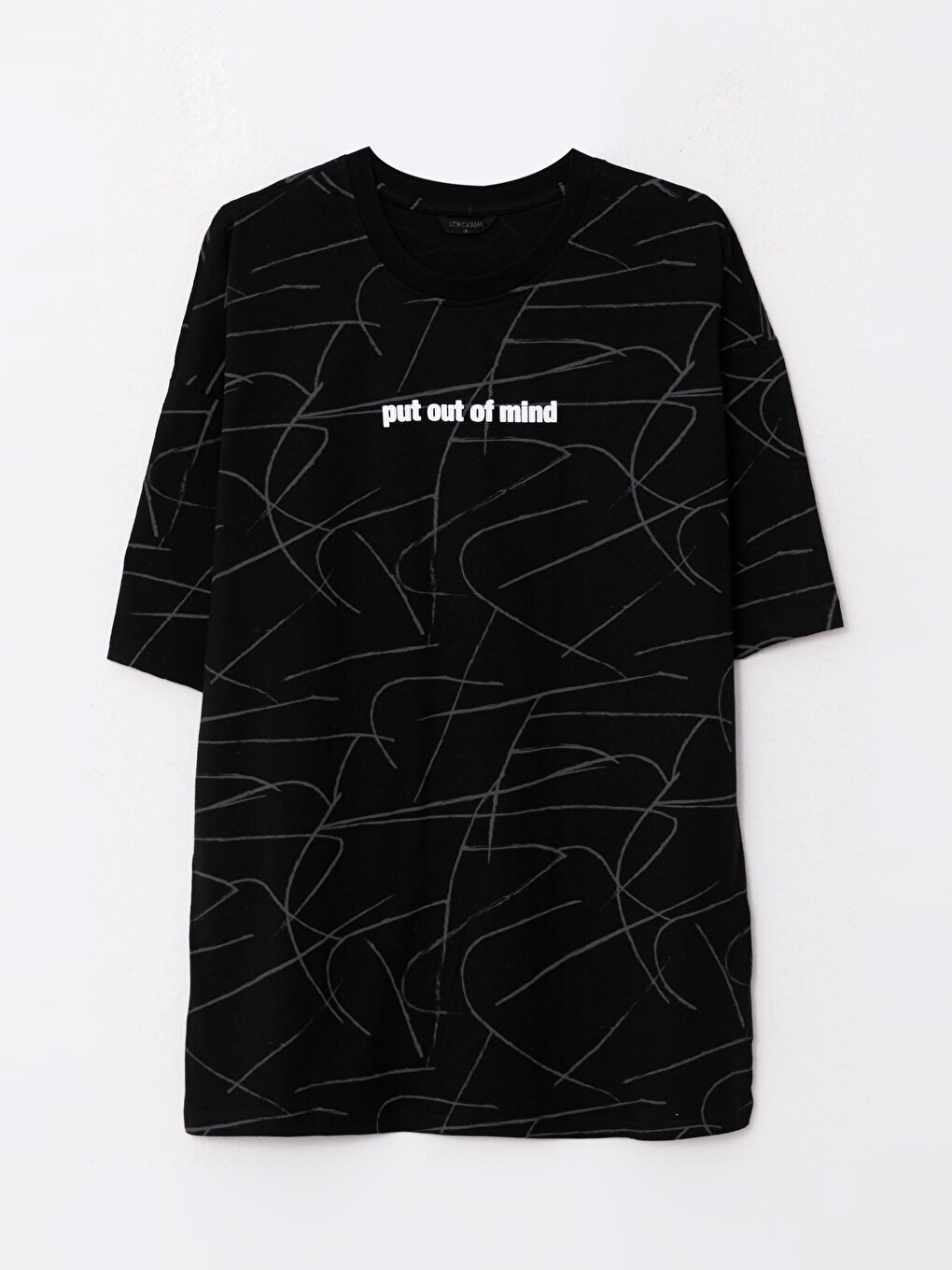 Crew Neck Short Sleeve Printed Combed Cotton Men's T-shirt-5