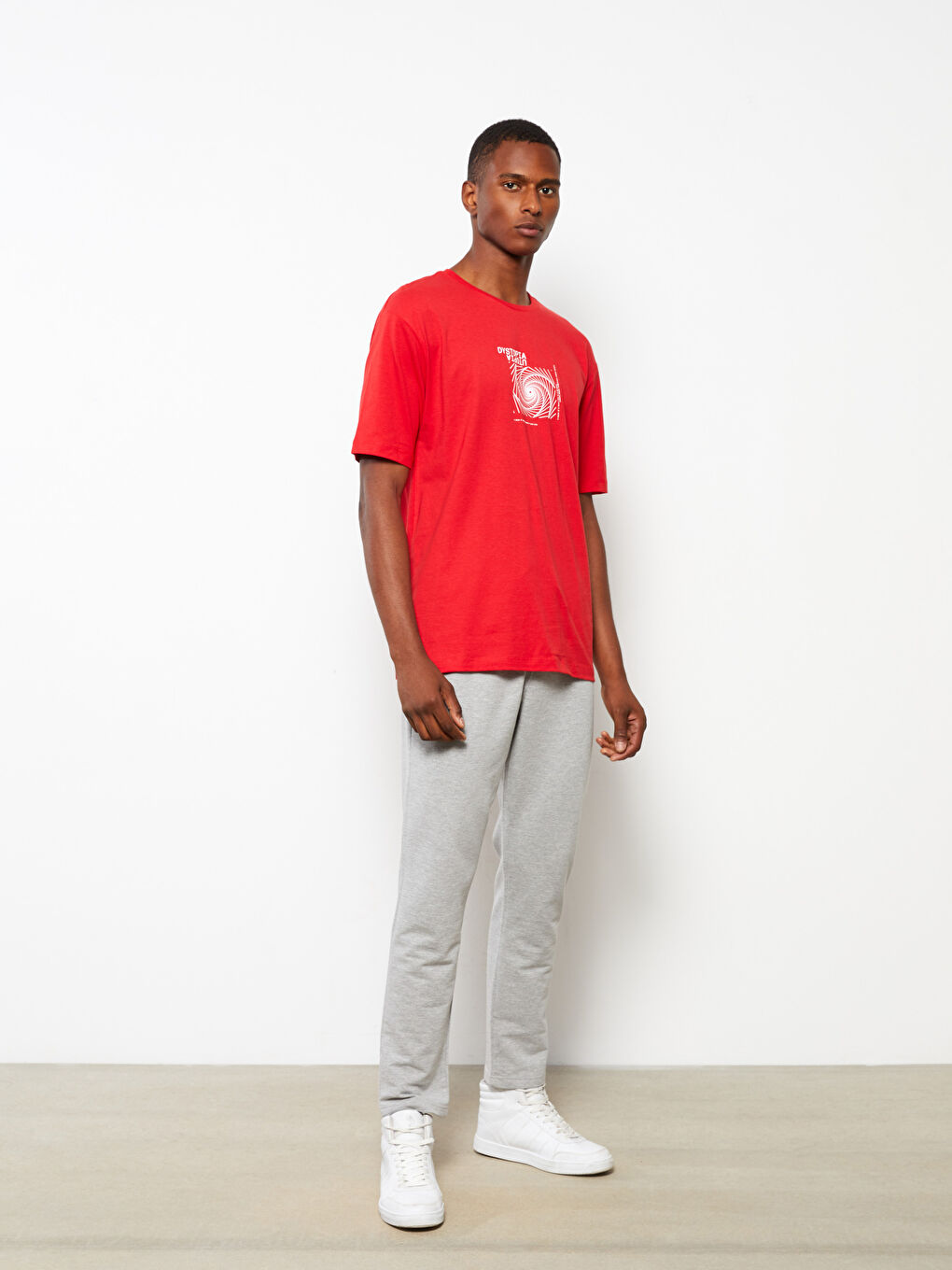XSIDE Oversize Rundhalsausschnitt Kurzarm Bedrucktes Jersey Herren T-Shirt -W2ES62Z8-GZL