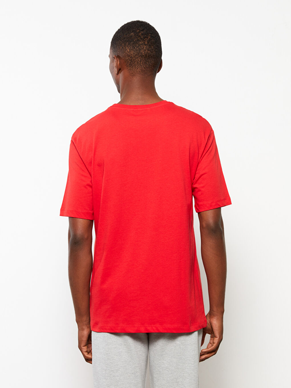 XSIDE Oversize Rundhalsausschnitt Kurzarm Bedrucktes Jersey Herren T-Shirt -W2ES62Z8-GZL