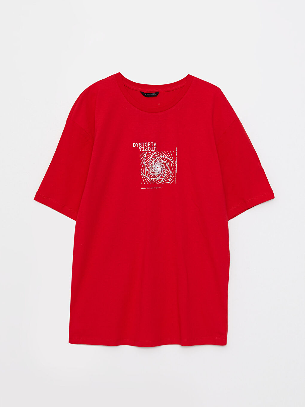 XSIDE Oversize Rundhalsausschnitt Kurzarm Bedrucktes Jersey Herren T-Shirt -W2ES62Z8-GZL