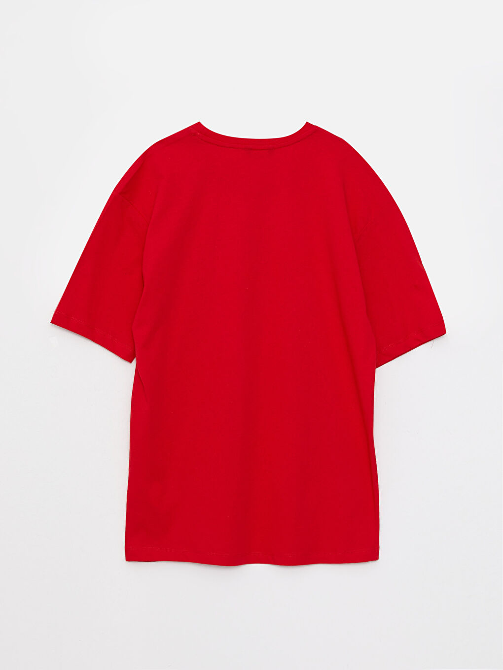 Kırmızı Bisiklet Yaka Kısa Kollu Baskılı Penye Erkek Tişört-6