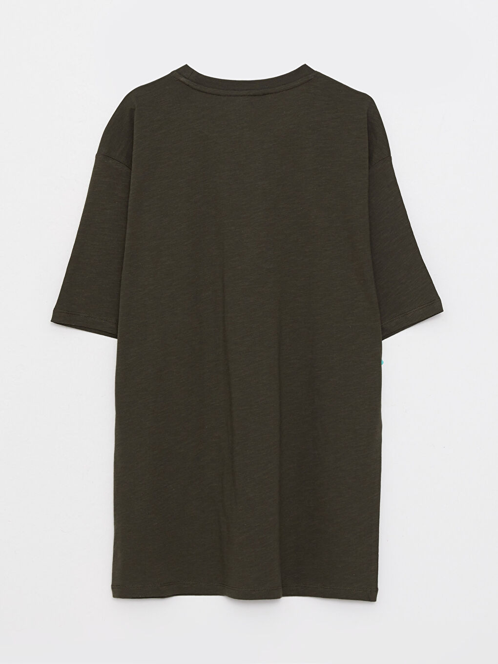 Haki Bisiklet Yaka Kısa Kollu Baskılı Penye Erkek Tişört-7