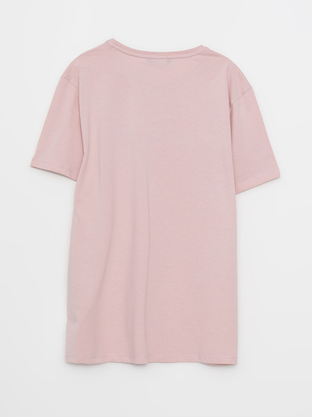 Pembe Bisiklet Yaka Kısa Kollu Baskılı Penye Erkek Tişört-6