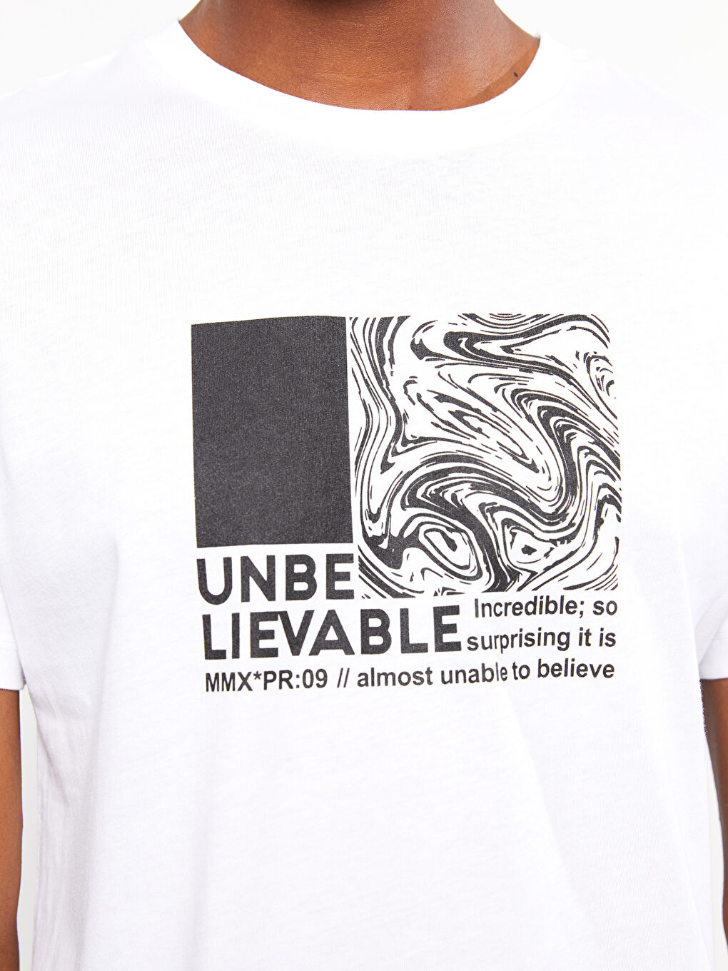 Crew Neck Short Sleeve Printed Combed Cotton Men's T-shirt-2