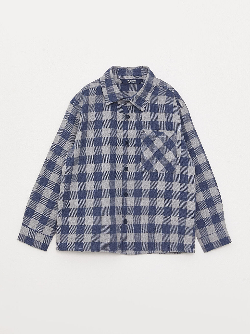 Lacivert Ekose Erkek Çocuk Oduncu Gömlek