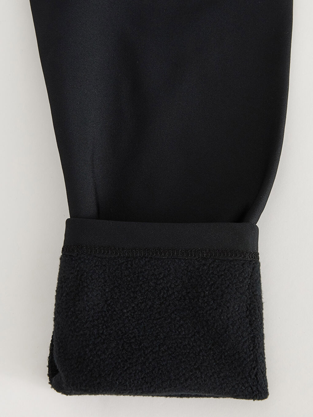 Siyah Beli Lastikli Baskılı İçi Polarlı Kadın Tayt-5