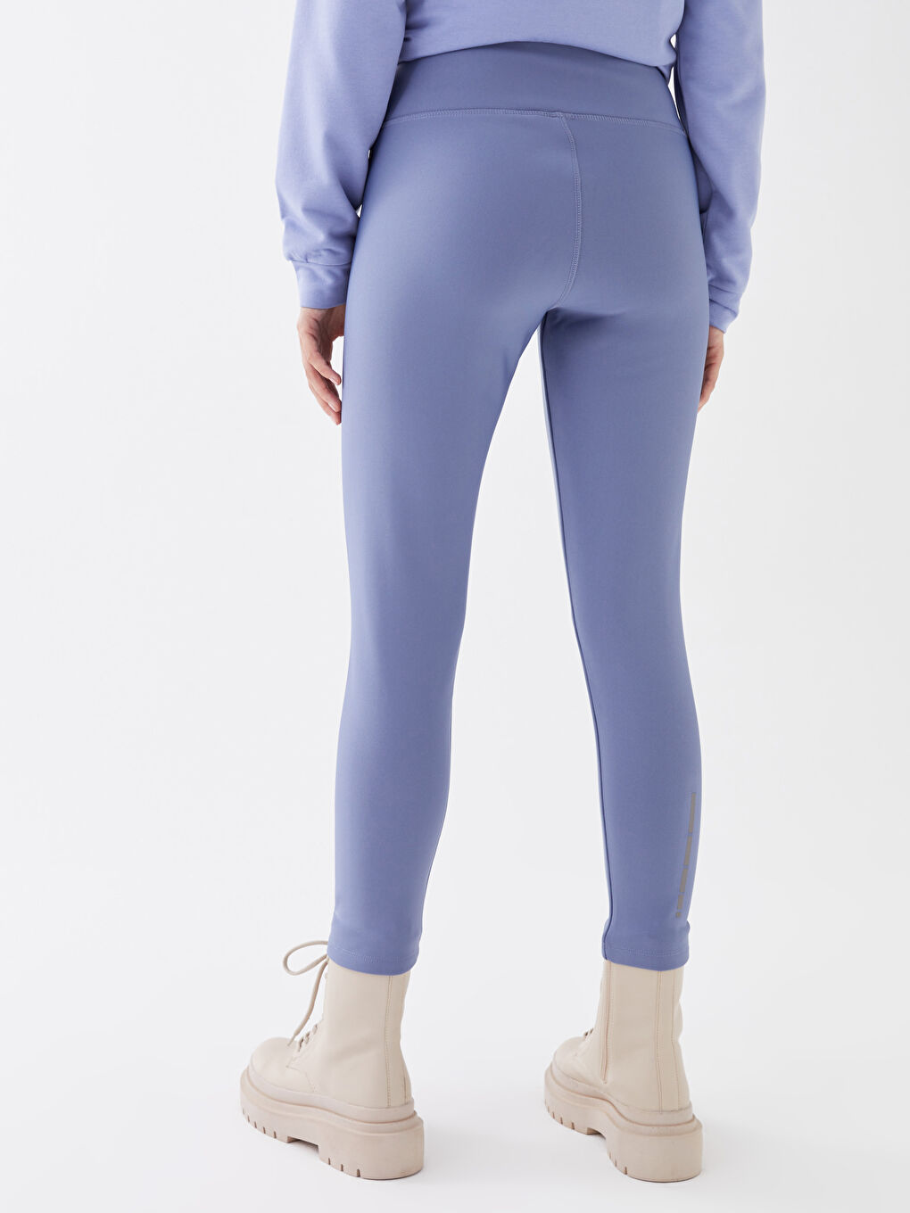 Colanți Fleece Imprimați cu Talie Elastică pentru Femei-4