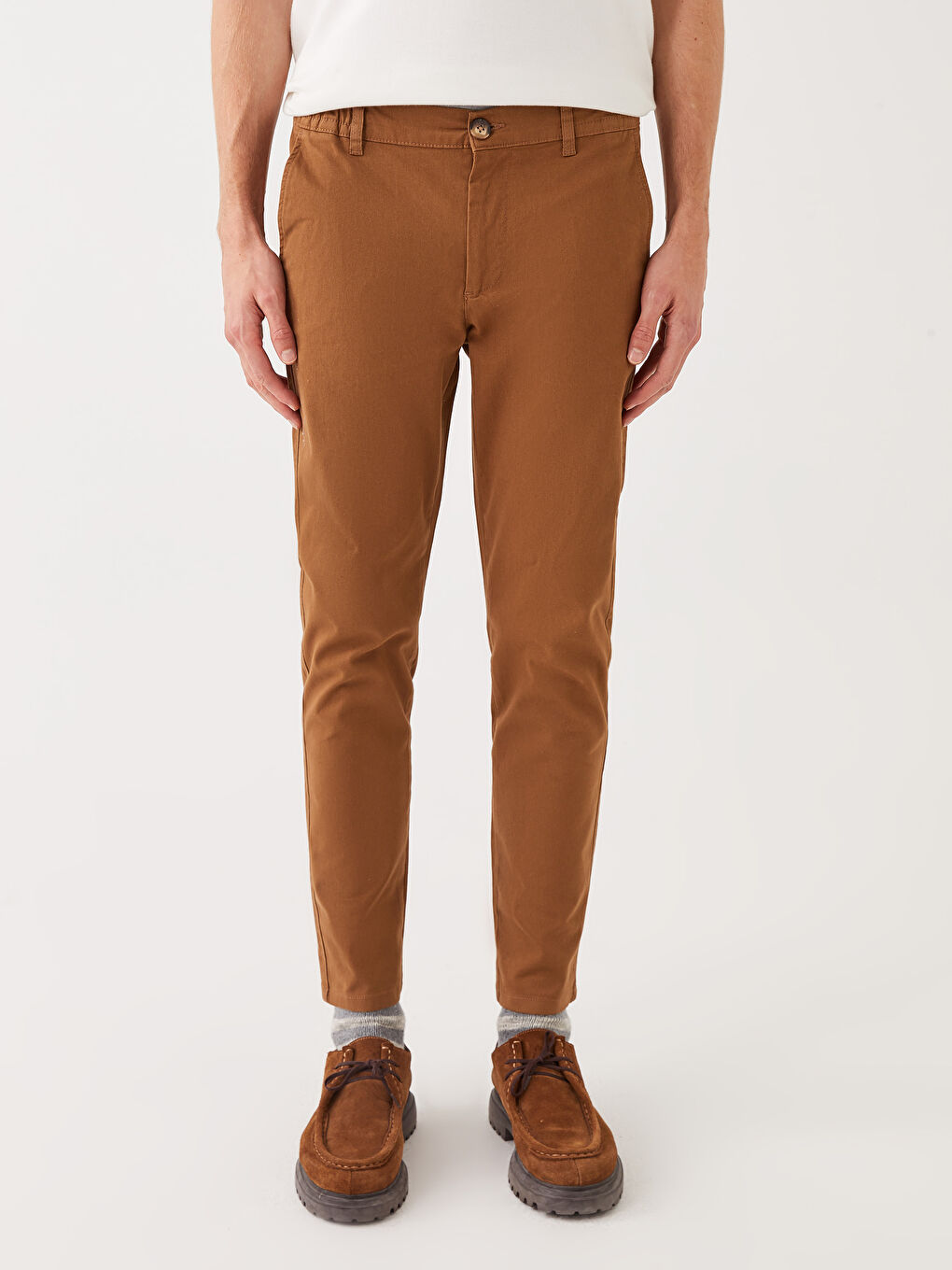 LCW Casual Bej Slim Fit Gabardin Erkek Pantolon - 2