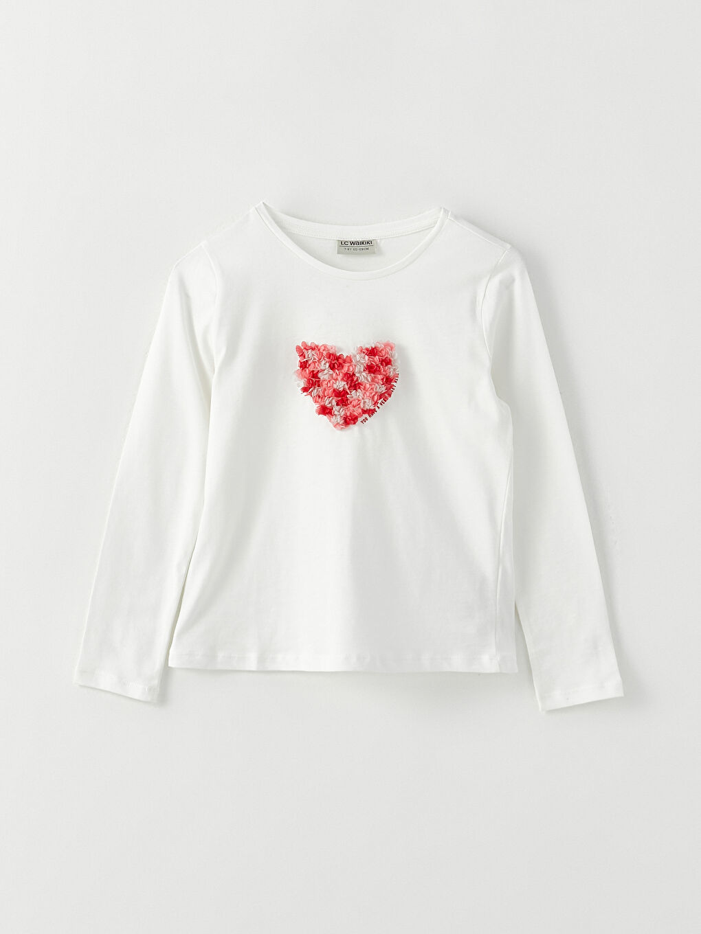 تيشيرت بناتي كم طويل بتفاصيل تطريز برقبة دائرية