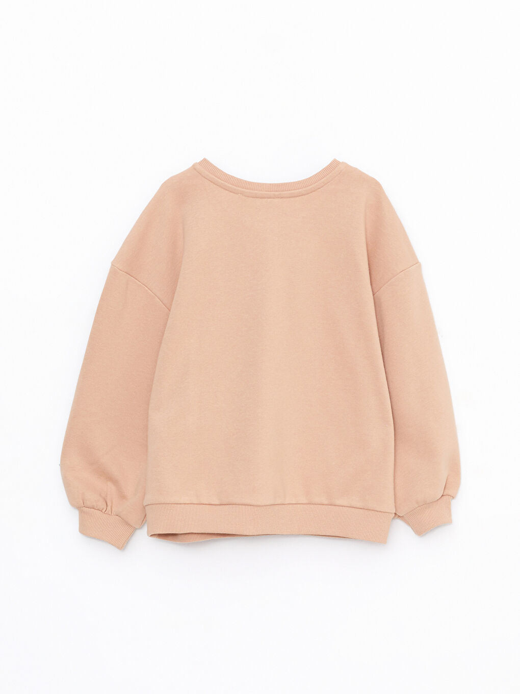 Қыздарға арналған ұзын жеңді принтті дөңгелек жағалы свитшот-3