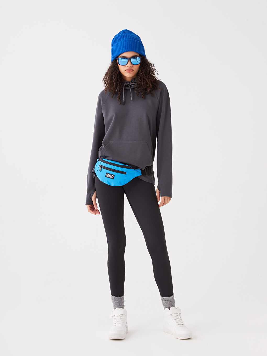 بنطلون طماق مطبوع بوسط مطاطي للسيدات-1