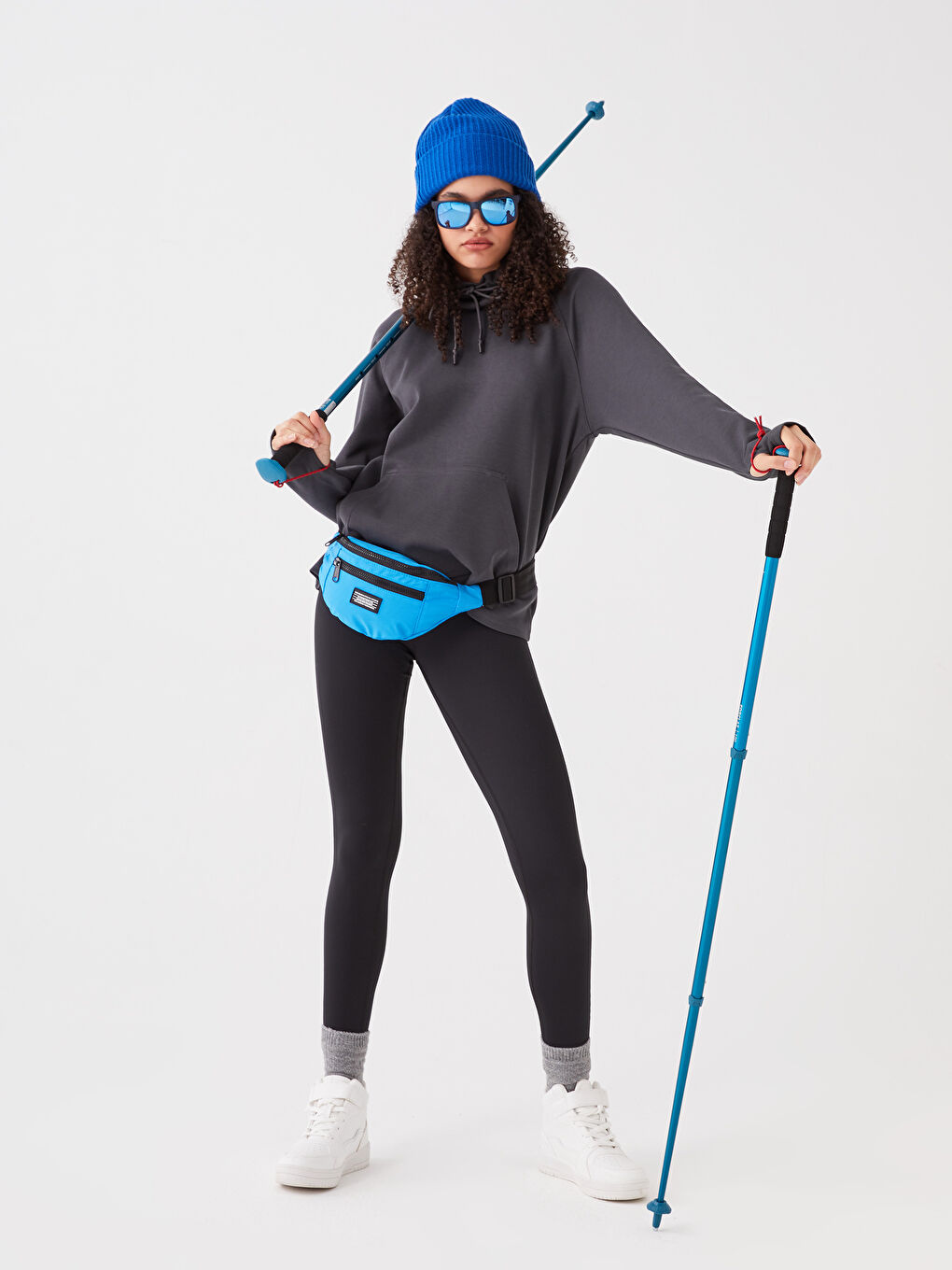 بنطلون طماق مطبوع بوسط مطاطي للسيدات-2