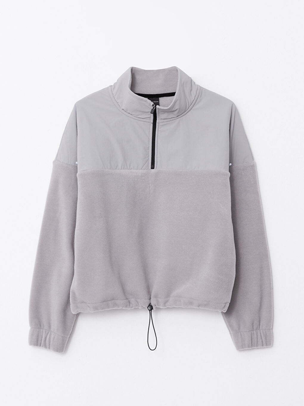 سويت شيرت صوف بأكمام طويلة وياقة واقفة للنساء-5