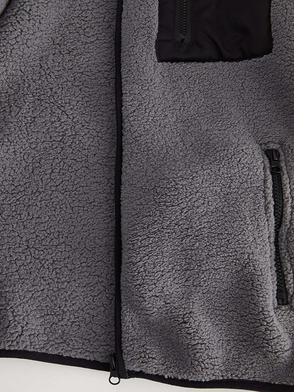 Gri Kapüşonlu Kadın Outdoor Polar-5