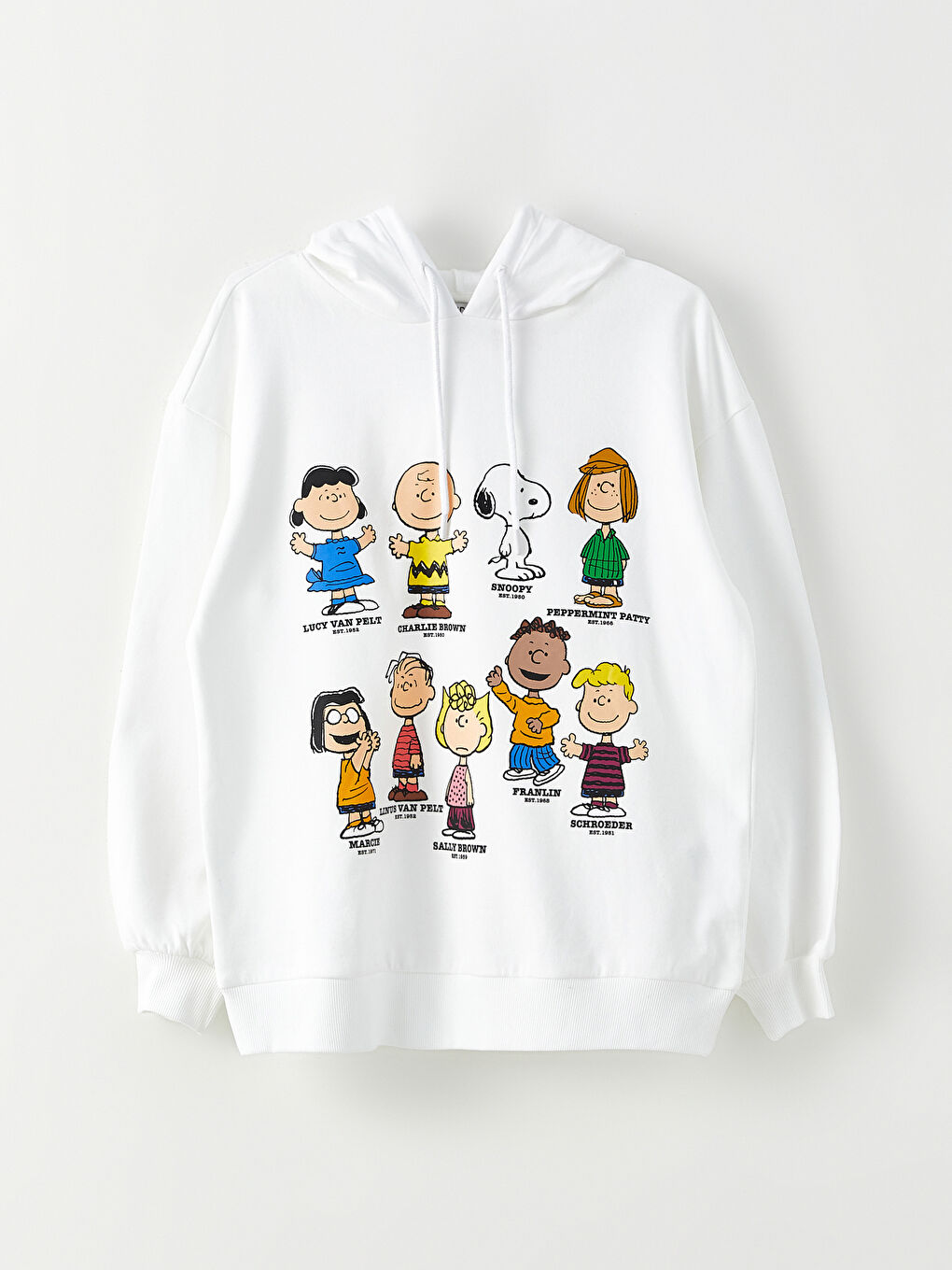 XSIDE Ekru Kapüşonlu Snoopy Baskılı Kadın Kalın Sweatshirt - 5