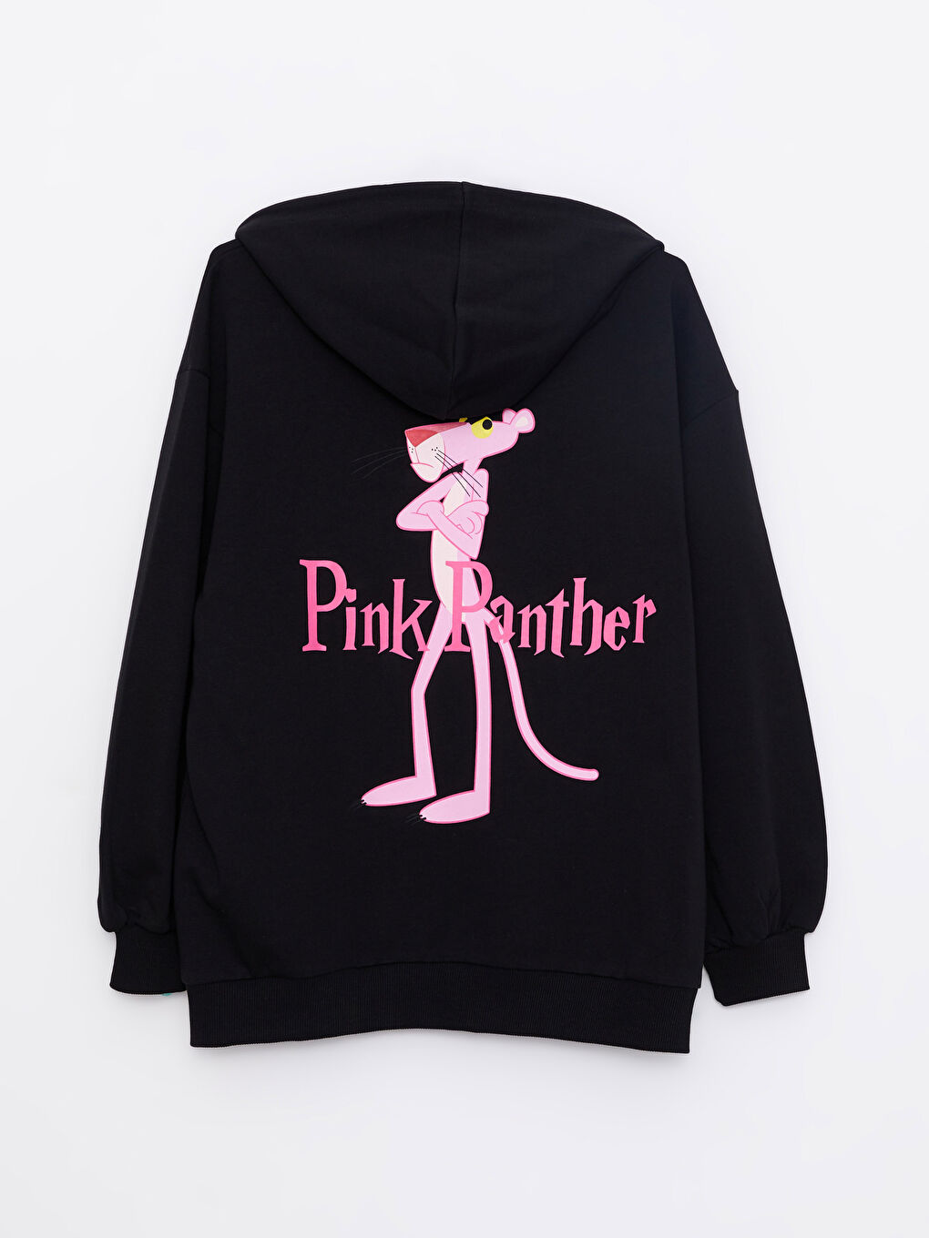 XSIDE Yeni Siyah Pembe Panter Baskılı Uzun Kollu Kadın Hoodie - 1