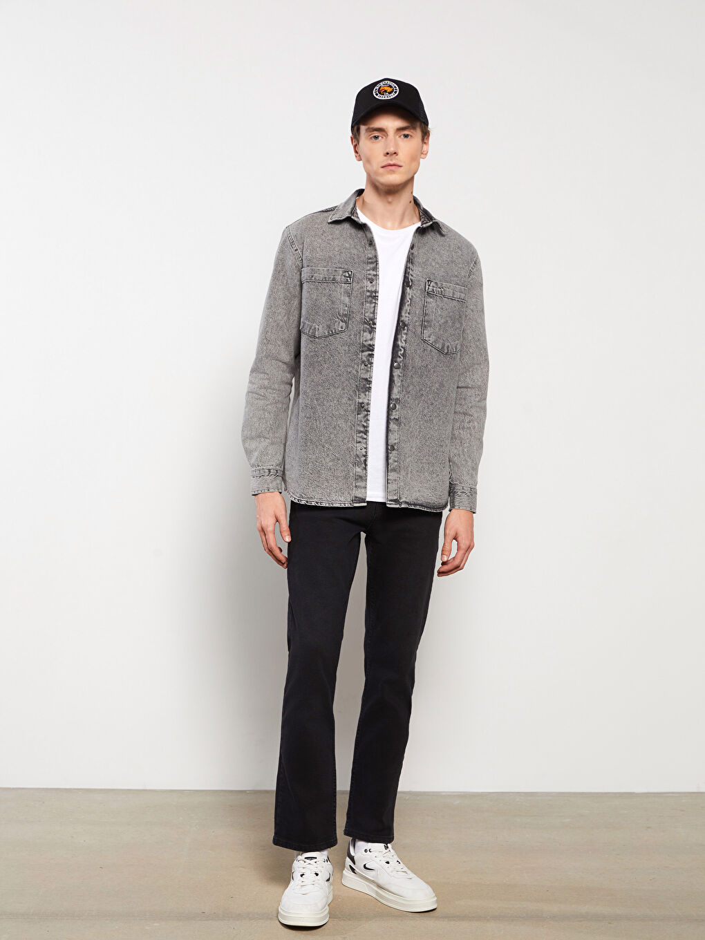 Siyah 790 Rahat Kalıp Erkek Jean Pantolon-1