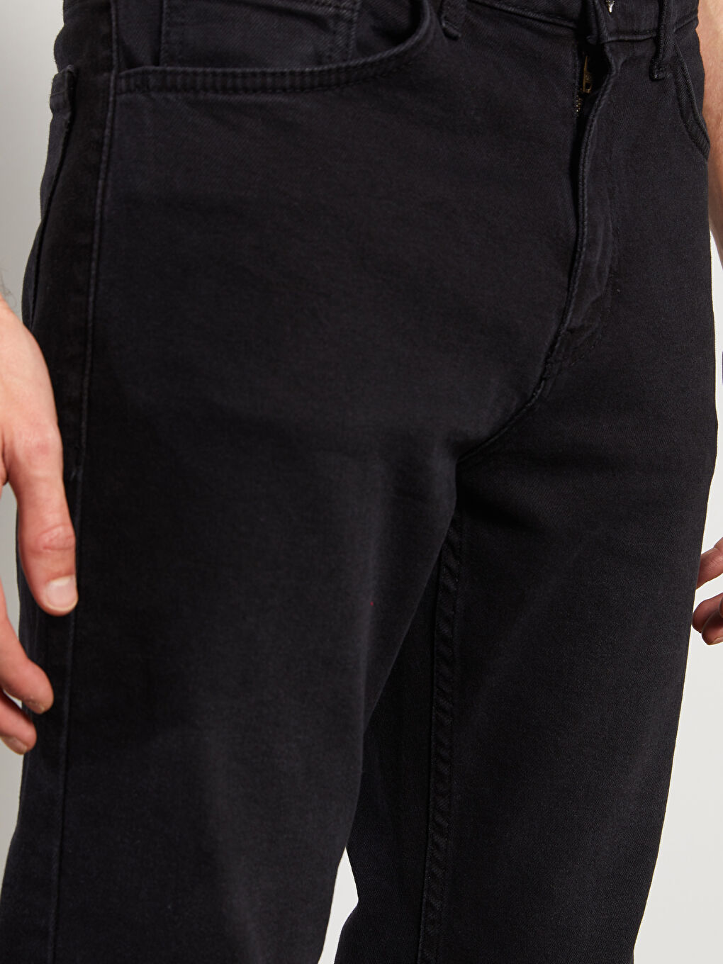 Siyah 790 Rahat Kalıp Erkek Jean Pantolon-2