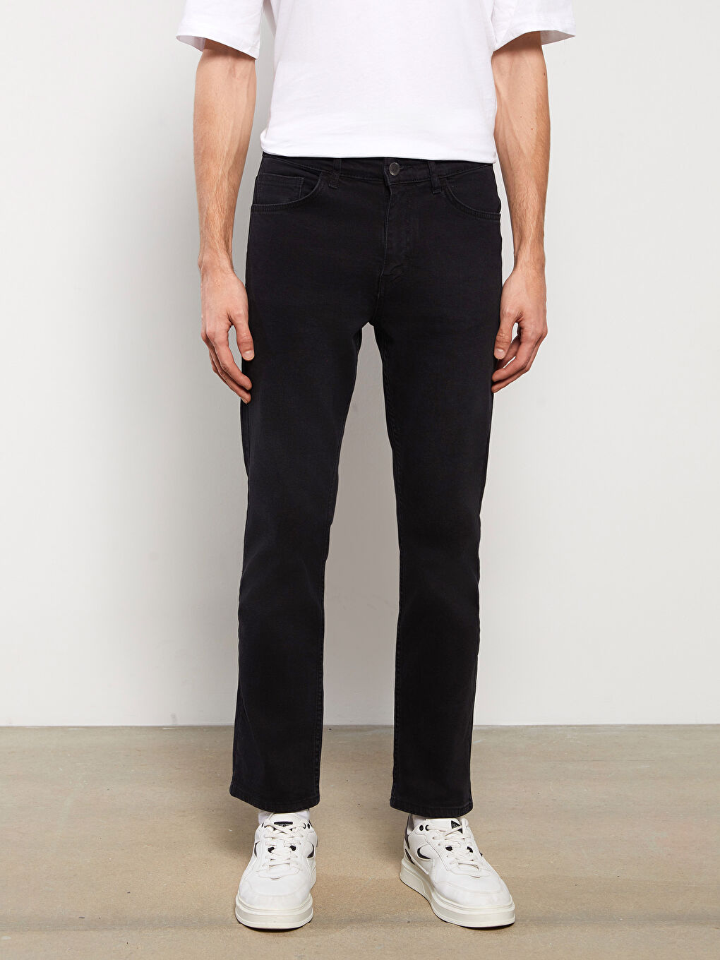Siyah 790 Rahat Kalıp Erkek Jean Pantolon-3