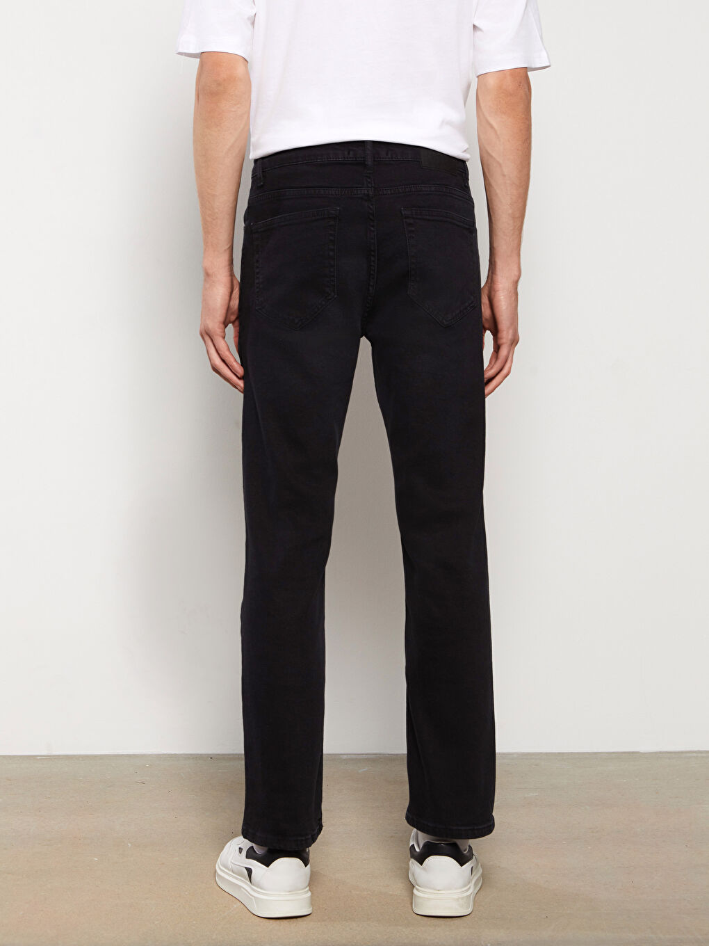 Siyah 790 Rahat Kalıp Erkek Jean Pantolon-4