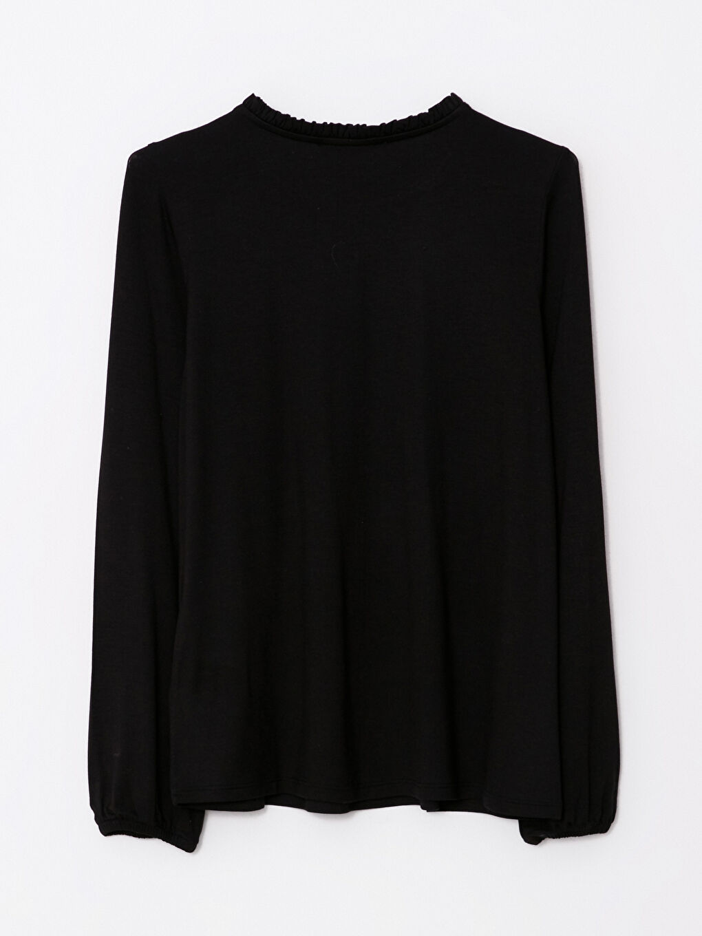 Tie Neck Patterned Long Sleeve Women's Blouse-6