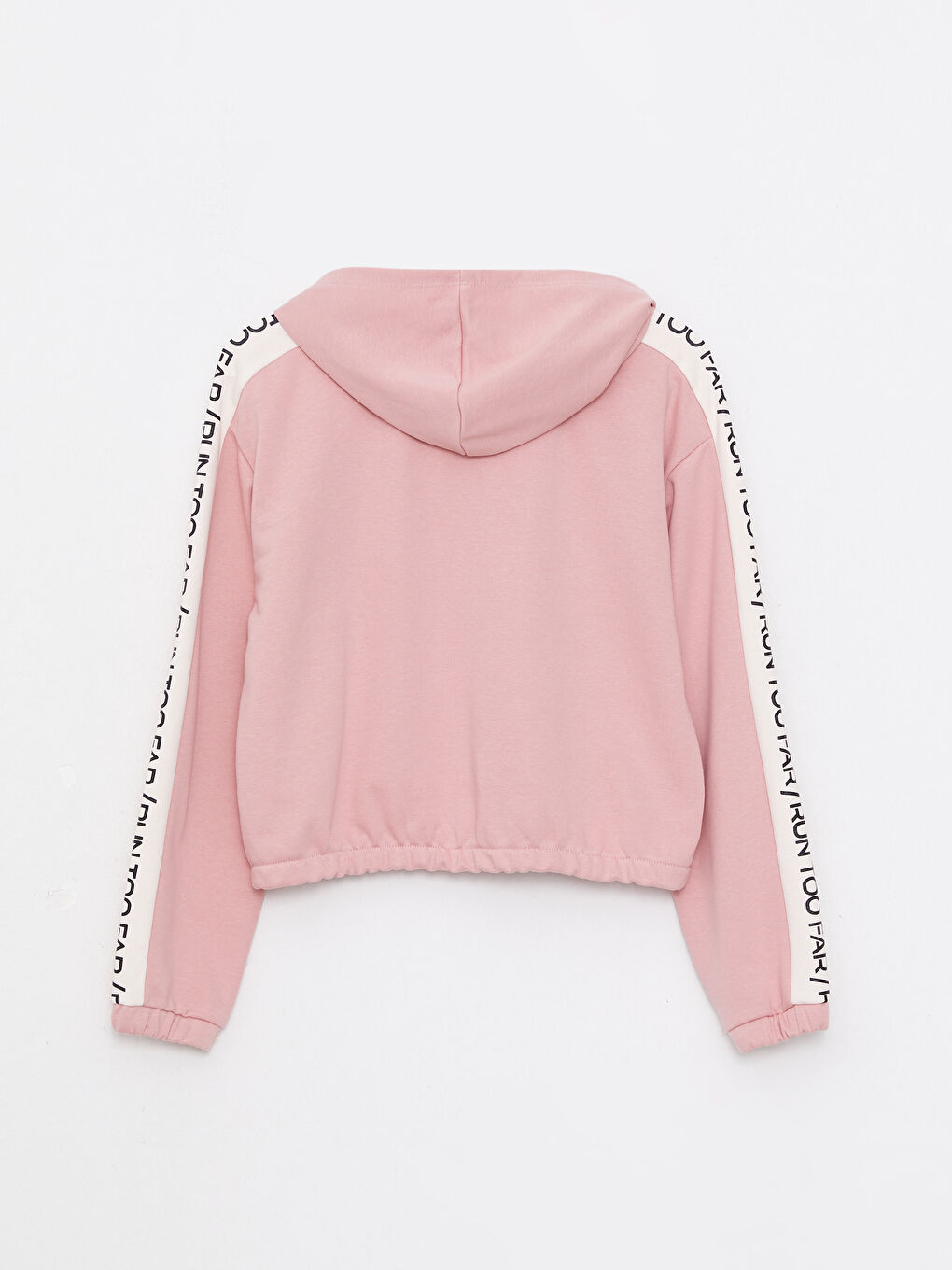 LCW Kids Pembe Kapüşonlu Baskılı Uzun Kollu Kız Çocuk Sweatshirt ve Eşofman Altı - 2