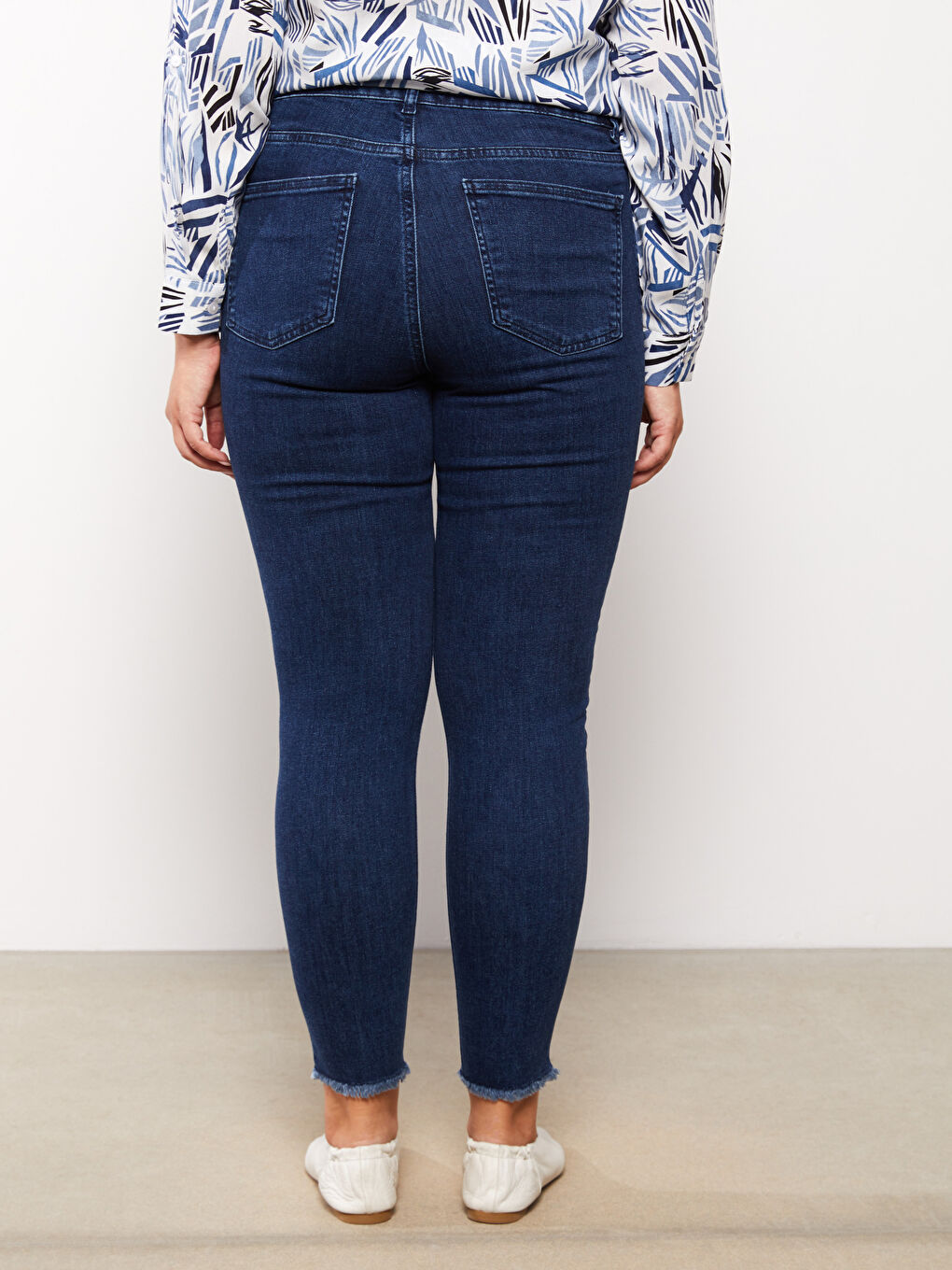 İndigo Kadın Büyük Beden Mercury Skinny Fit Düz Jean Pantolon-4