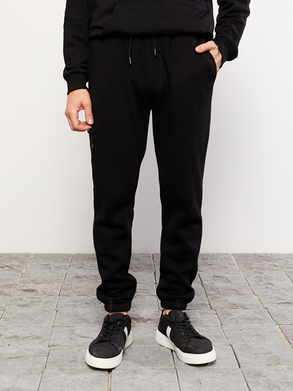 بنطلون رياضي رجالي تخين بقصة عادية-2