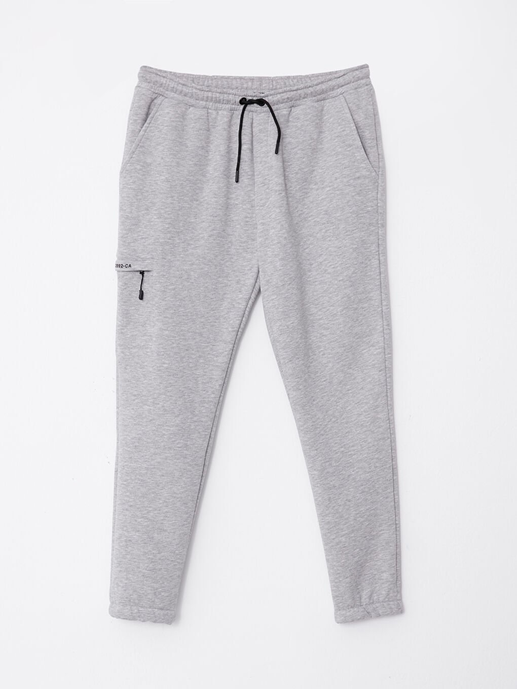 Gri Standart Kalıp Erkek Kalın Jogger Eşofman Altı-5