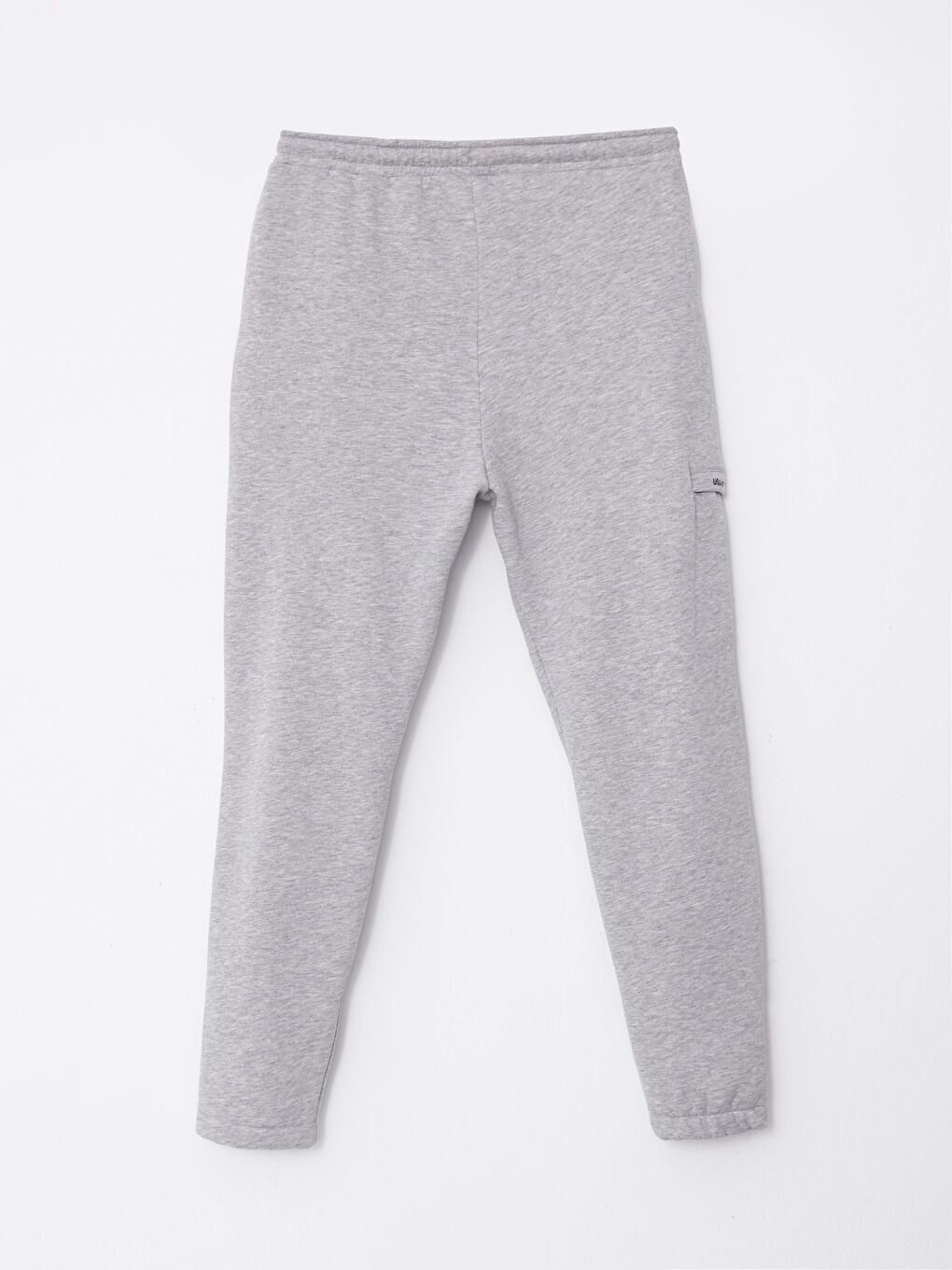 Gri Standart Kalıp Erkek Kalın Jogger Eşofman Altı-6