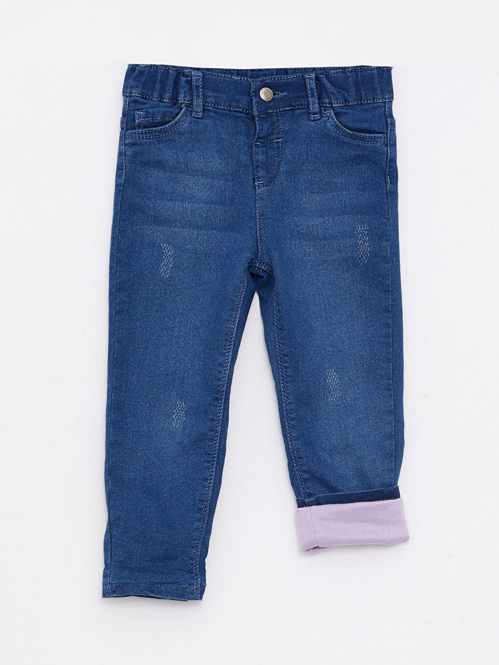 Elasticated Waist Basic Baby Girls' Jeans-2