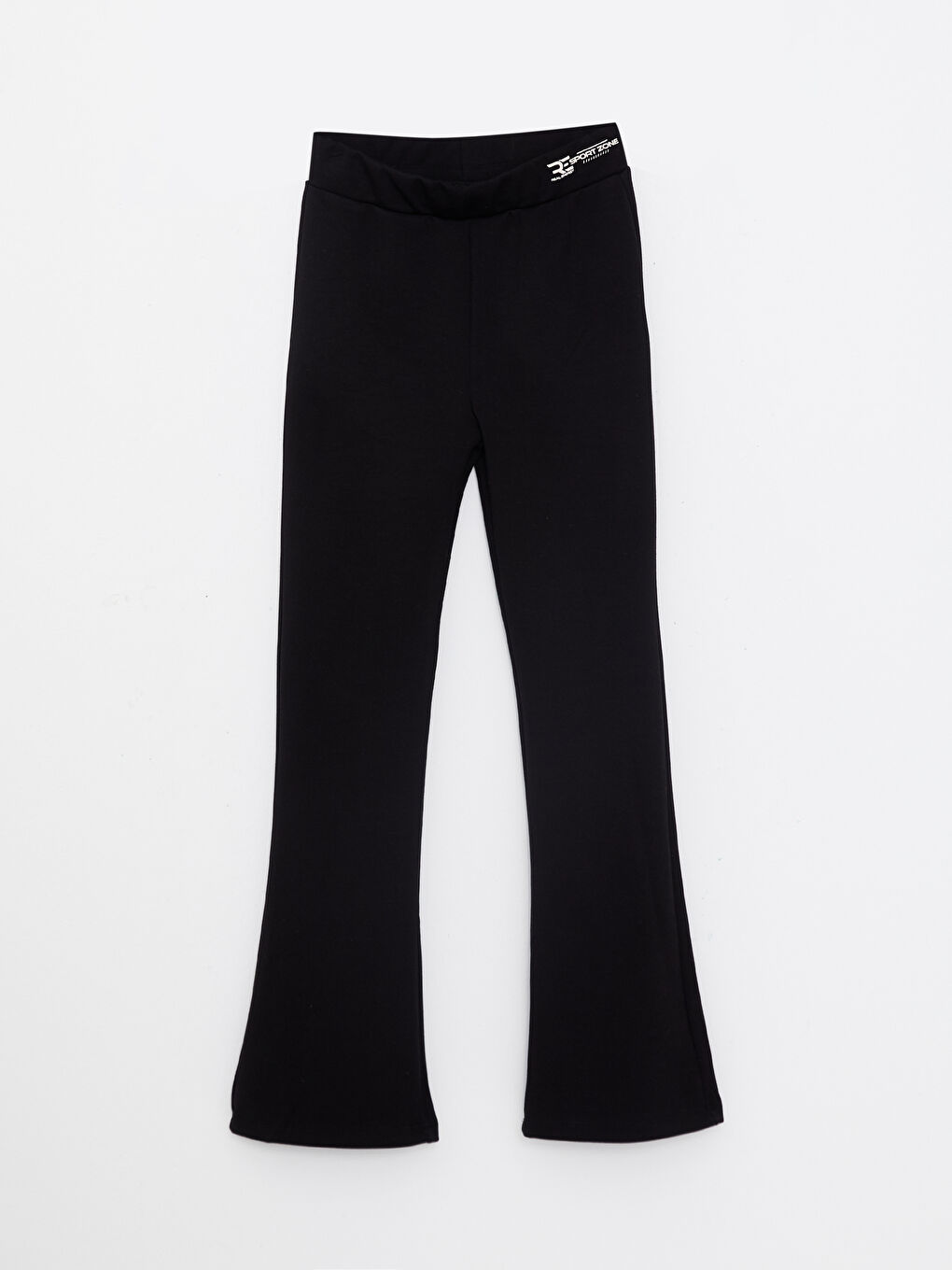 Siyah Beli Lastikli Geniş Paça Kız Çocuk Pantolon