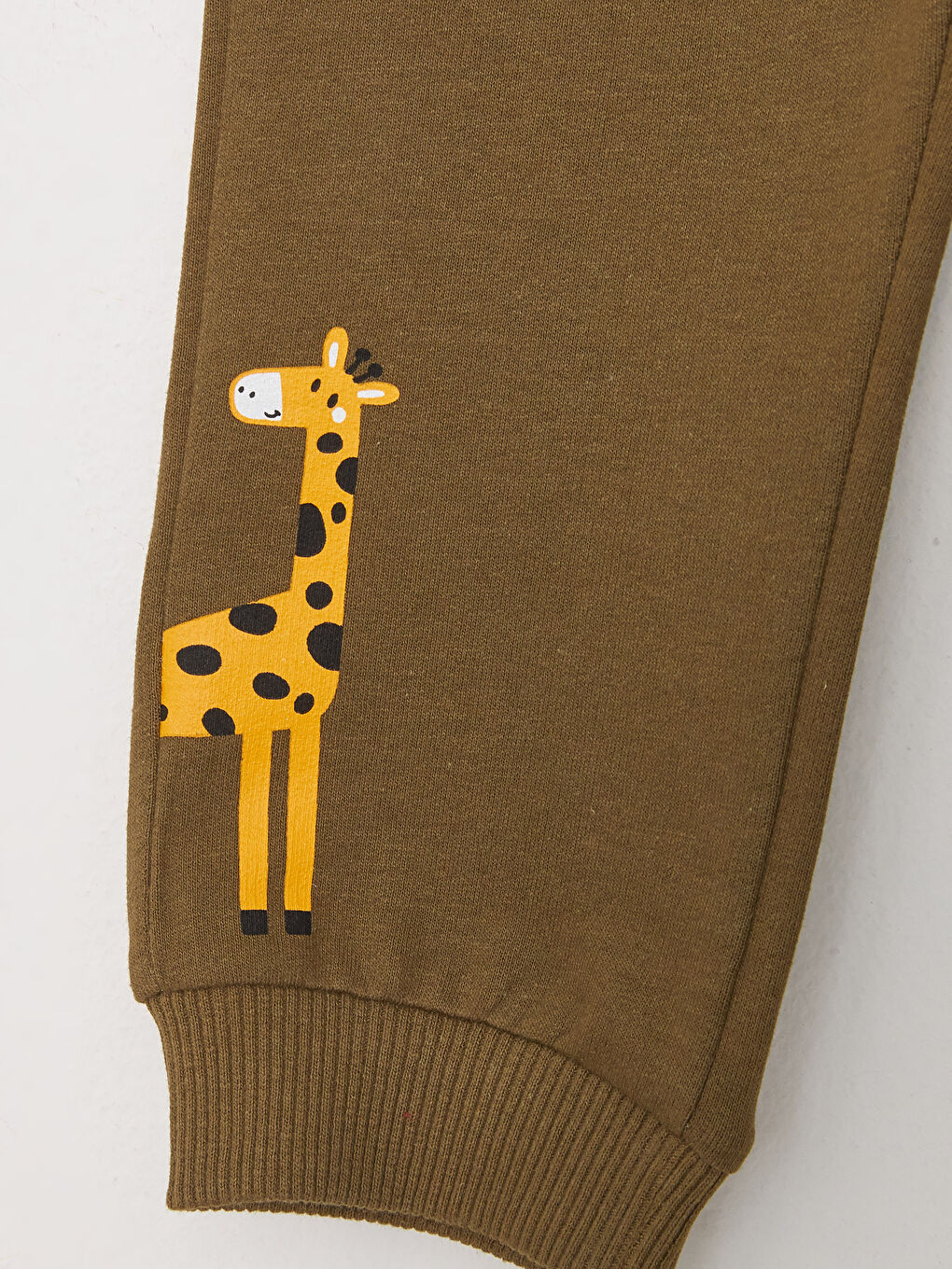 Kahverengi Beli Lastikli Baskılı Erkek Bebek Eşofman Alt-2