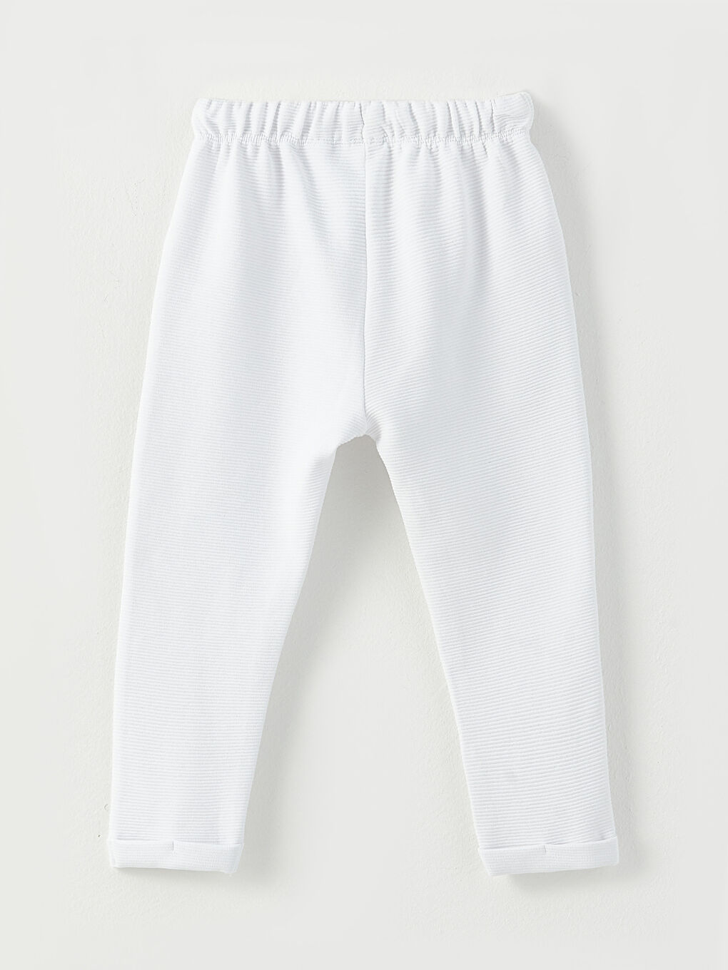 Beyaz Beli Lastikli Baskılı Erkek Bebek Eşofman Alt-1