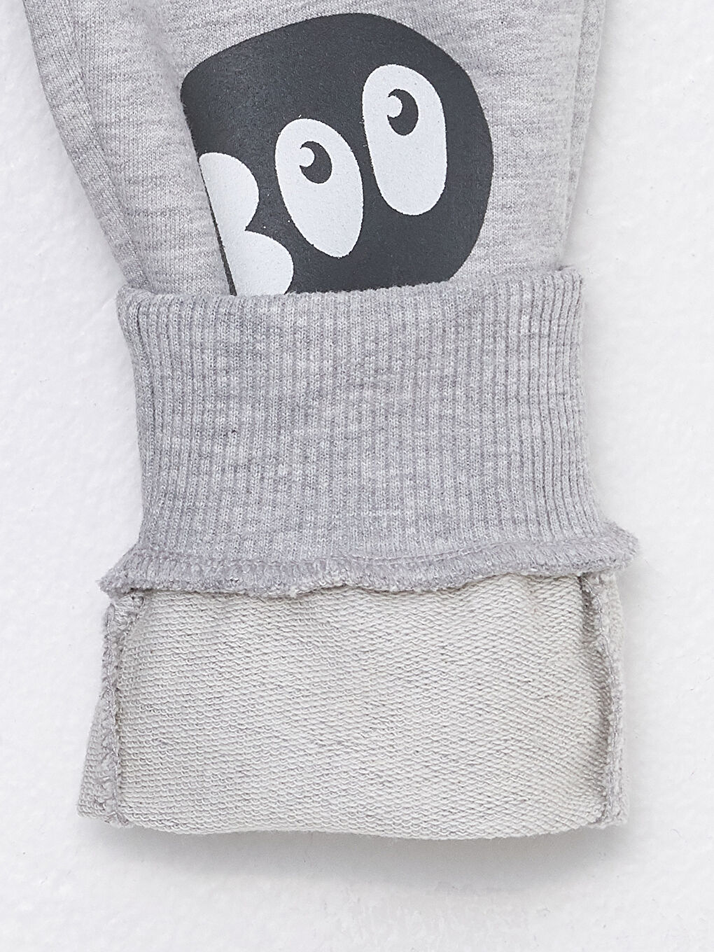 Gri Beli Lastikli Baskılı Erkek Bebek Eşofman Alt-2