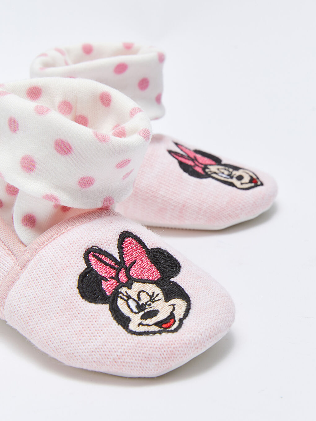 LCW STEPS Açık Pembe Minnie Mouse Lisanslı Kız Bebek Çoraplı Yürüme Öncesi Ev Ayakkabısı - 2