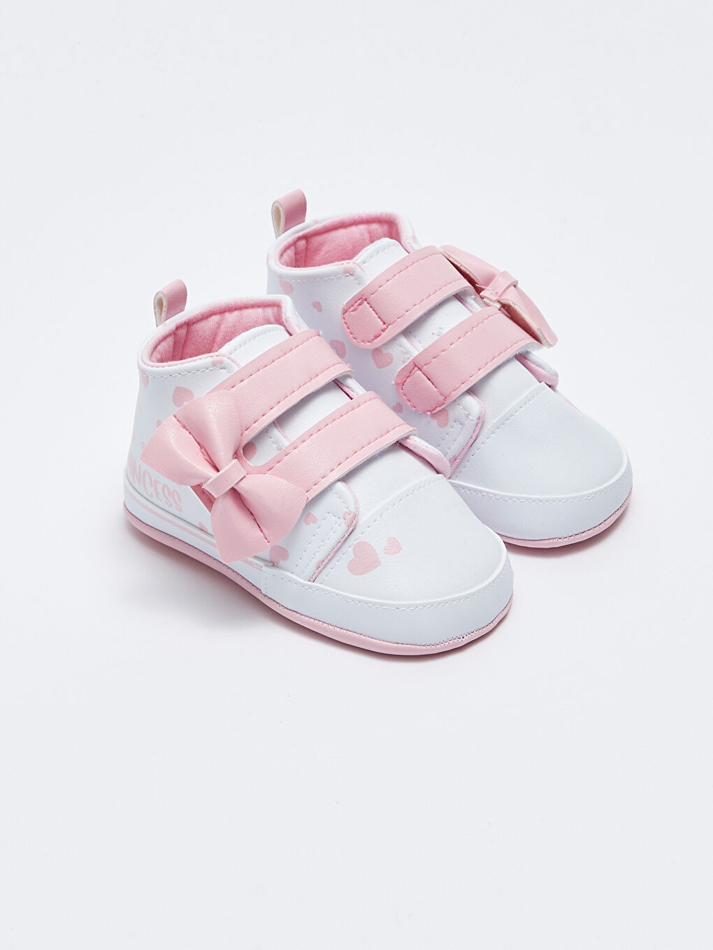 أحذية منزلية للأطفال البنات الرضع بتفاصيل فيونكة ثلاثية الأبعاد وإغلاق بخطاف وحلقة