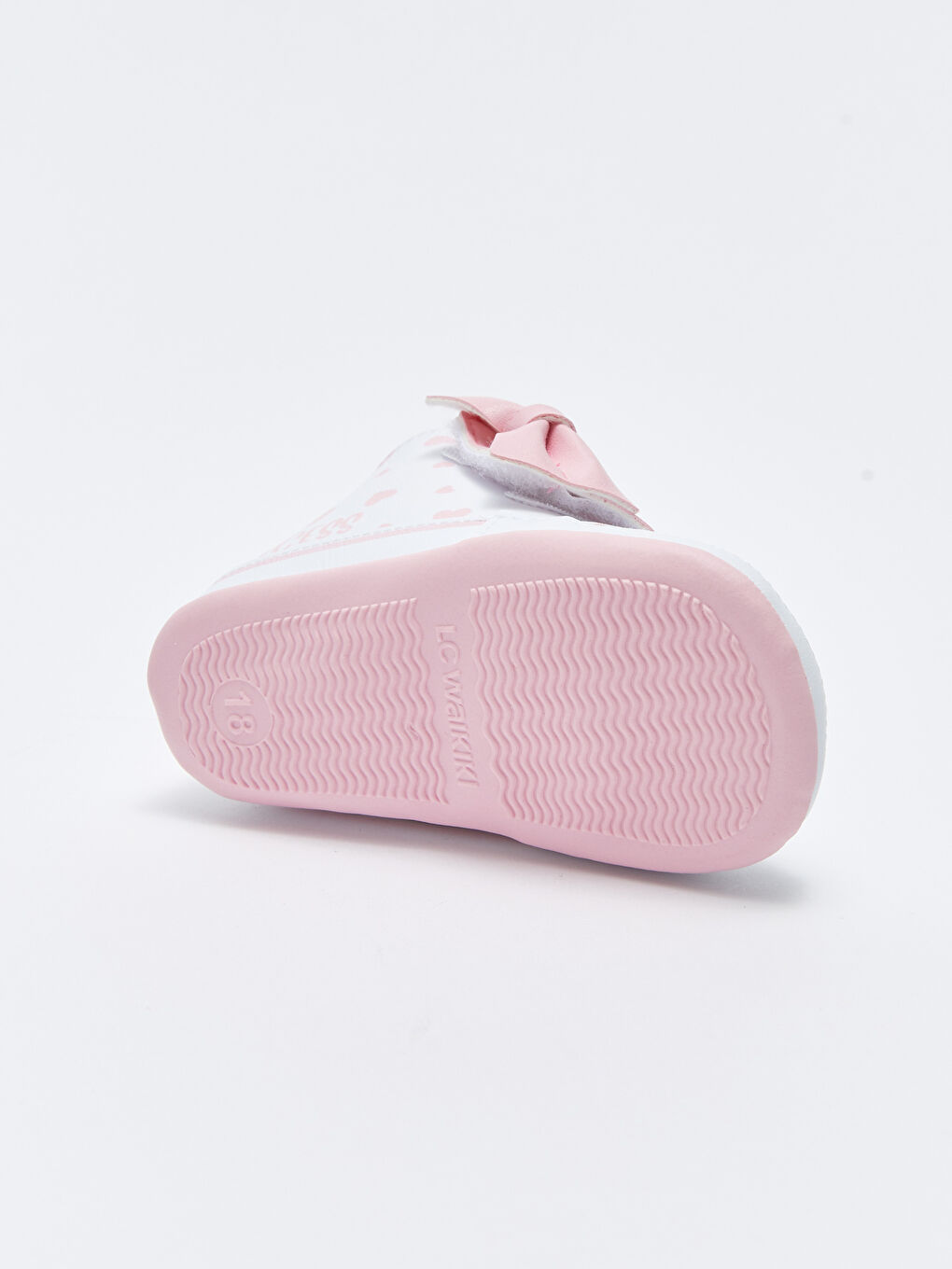 أحذية منزلية للأطفال البنات الرضع بتفاصيل فيونكة ثلاثية الأبعاد وإغلاق بخطاف وحلقة-3