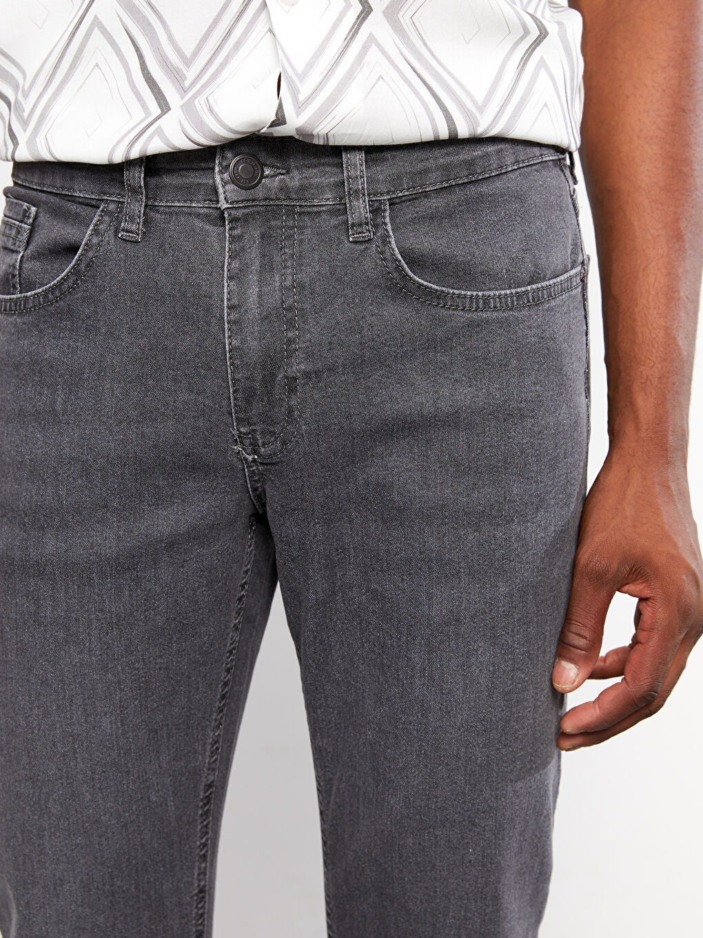 Gri 750 Slim Fit Erkek Jean Pantolon-4