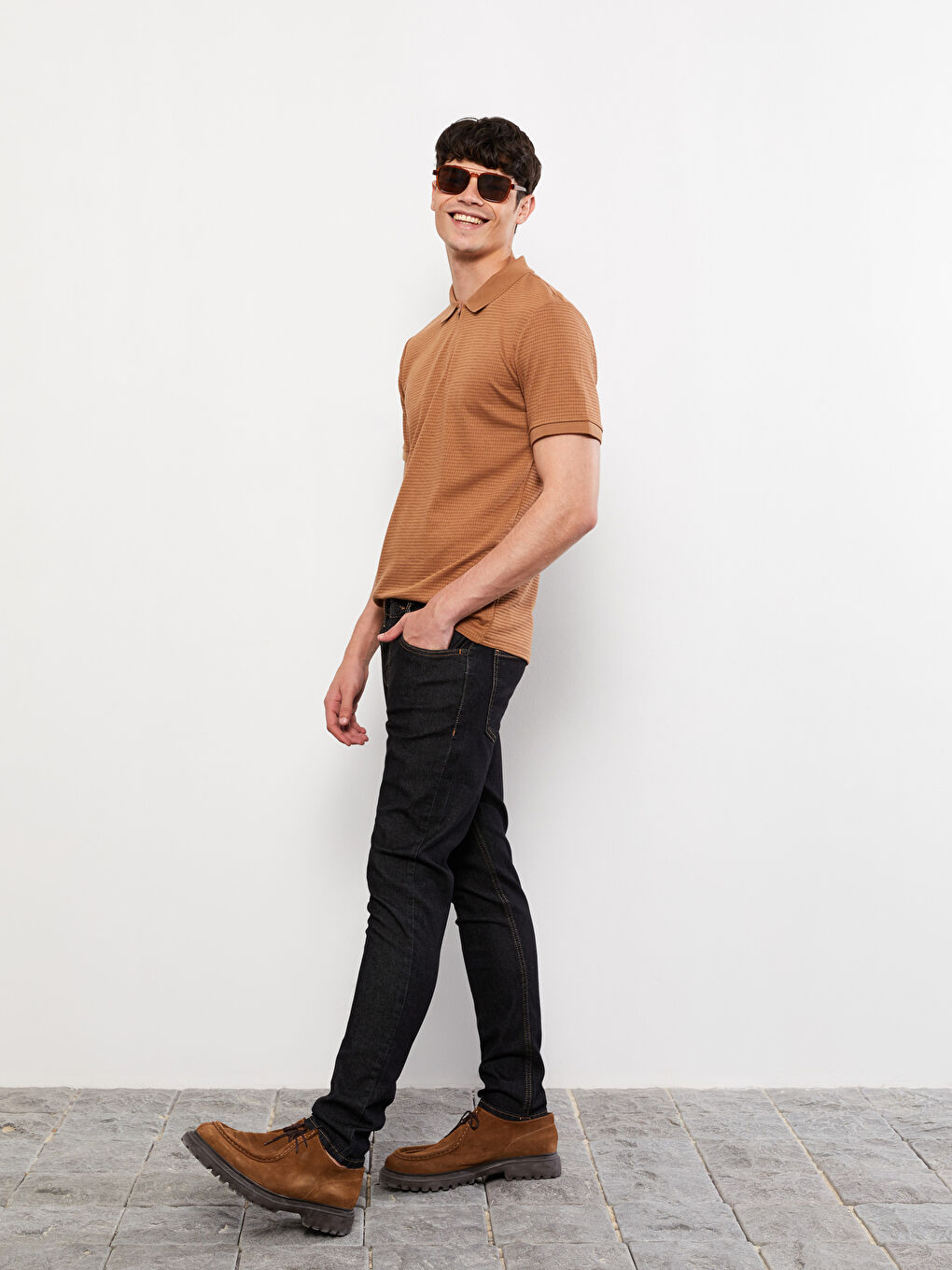 بنطلون جينز رجالي 750 سليم فيت