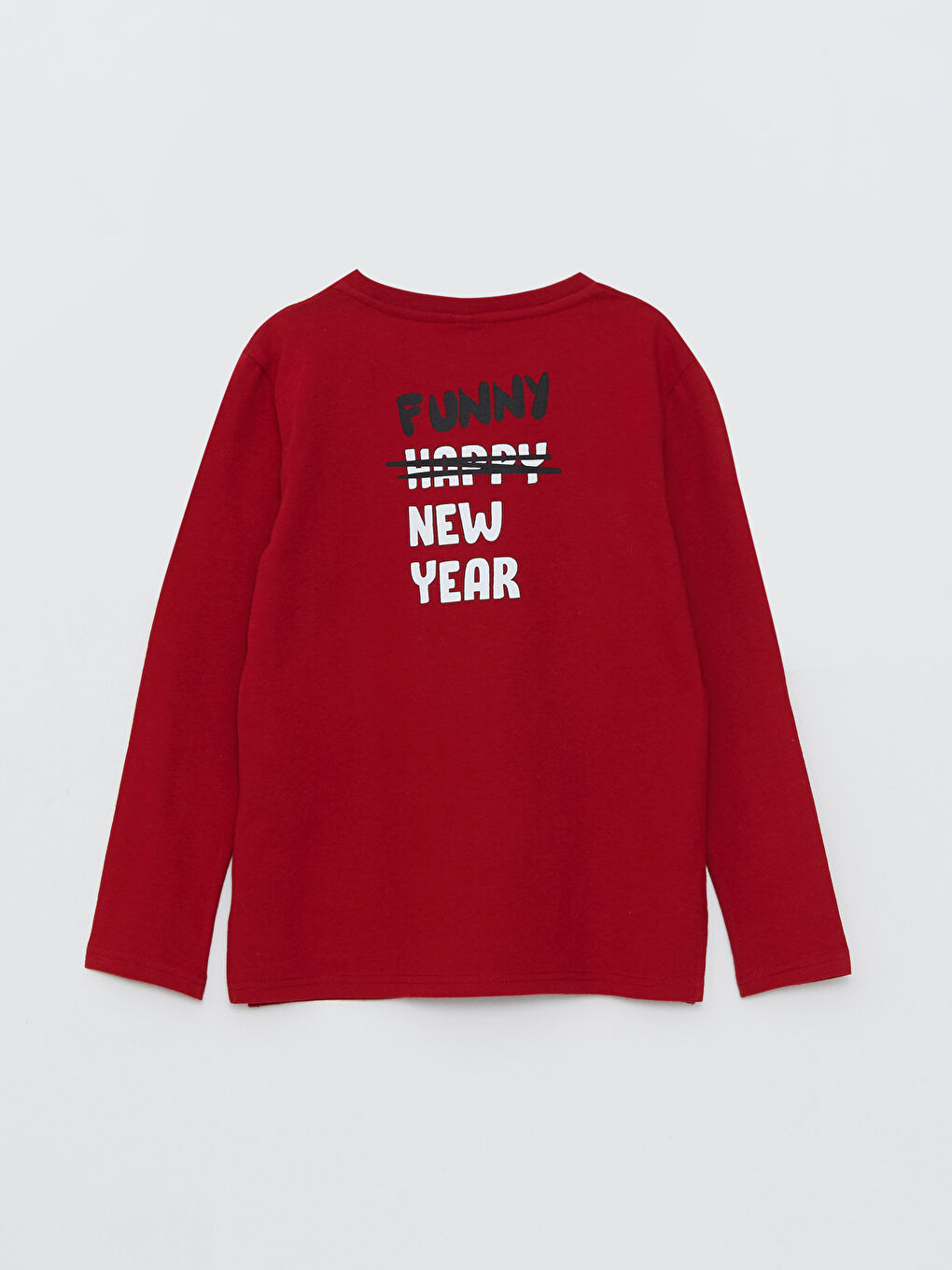 LCW Kids Rundhalsausschnitt Weihnachtsmotiv Langarm Jungen T-Shirt -W2EV94Z4-R3T