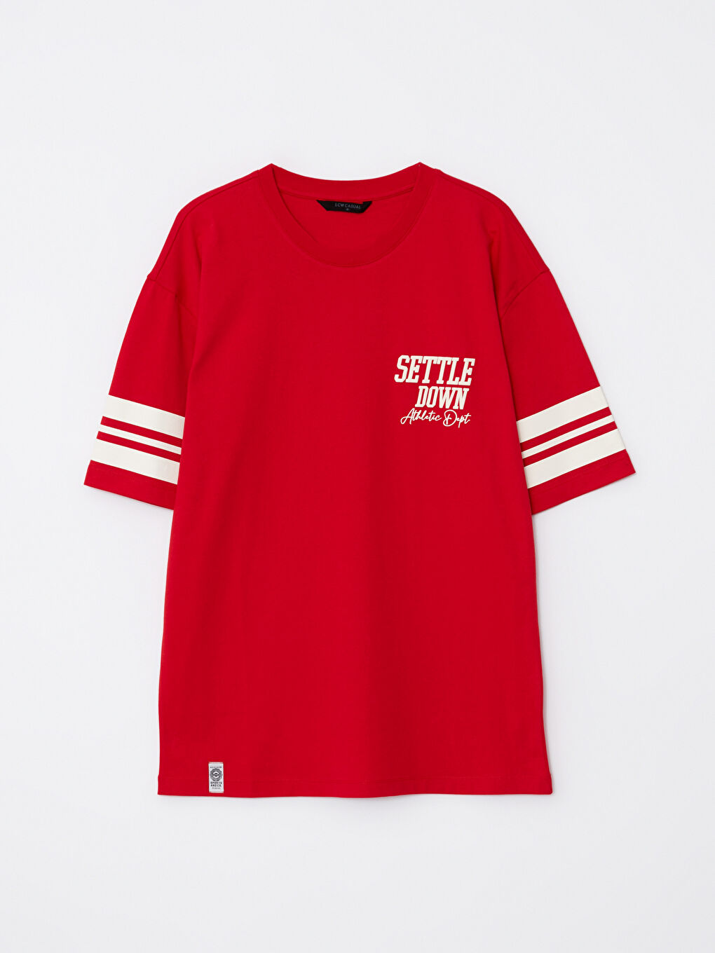 T-shirt pour hommes en coton peigné imprimé à manches courtes et col rond-5