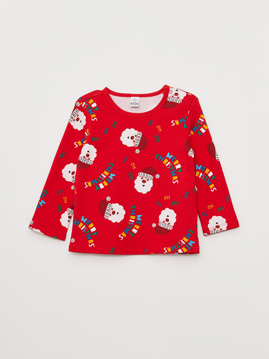 LCW baby Crew Neck Long Sleeve Christmas Themed Baby Boys' Pyjama Set -W2EY21Z1-LTP