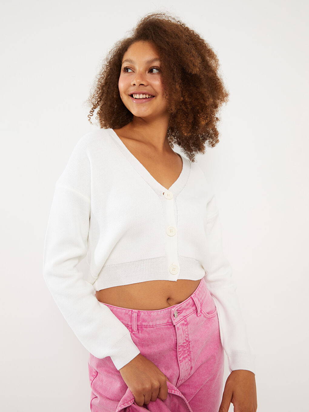 V Neck Women's Knitwear Cardigan-2