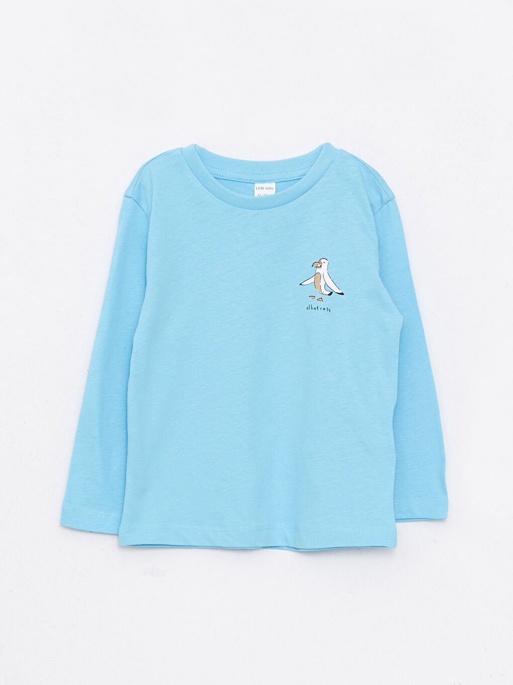 LCW ECO Crew Neck Long Sleeve Printed Cotton Baby Boy T-shirt -W2EY27Z1-QZE