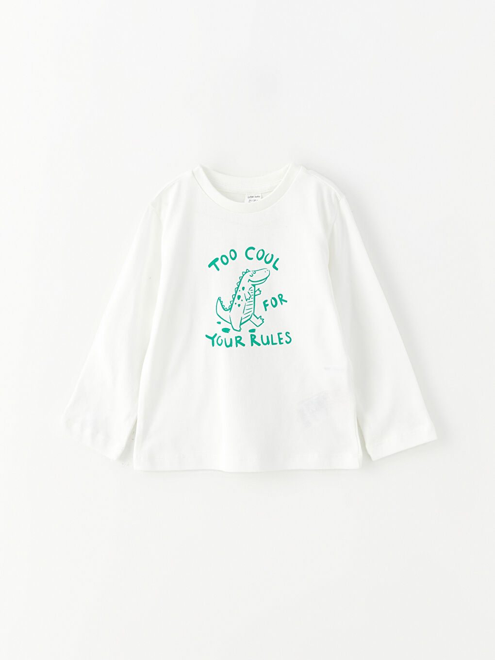 Crew Neck Long Sleeve Printed Cotton Baby Boy T-shirt