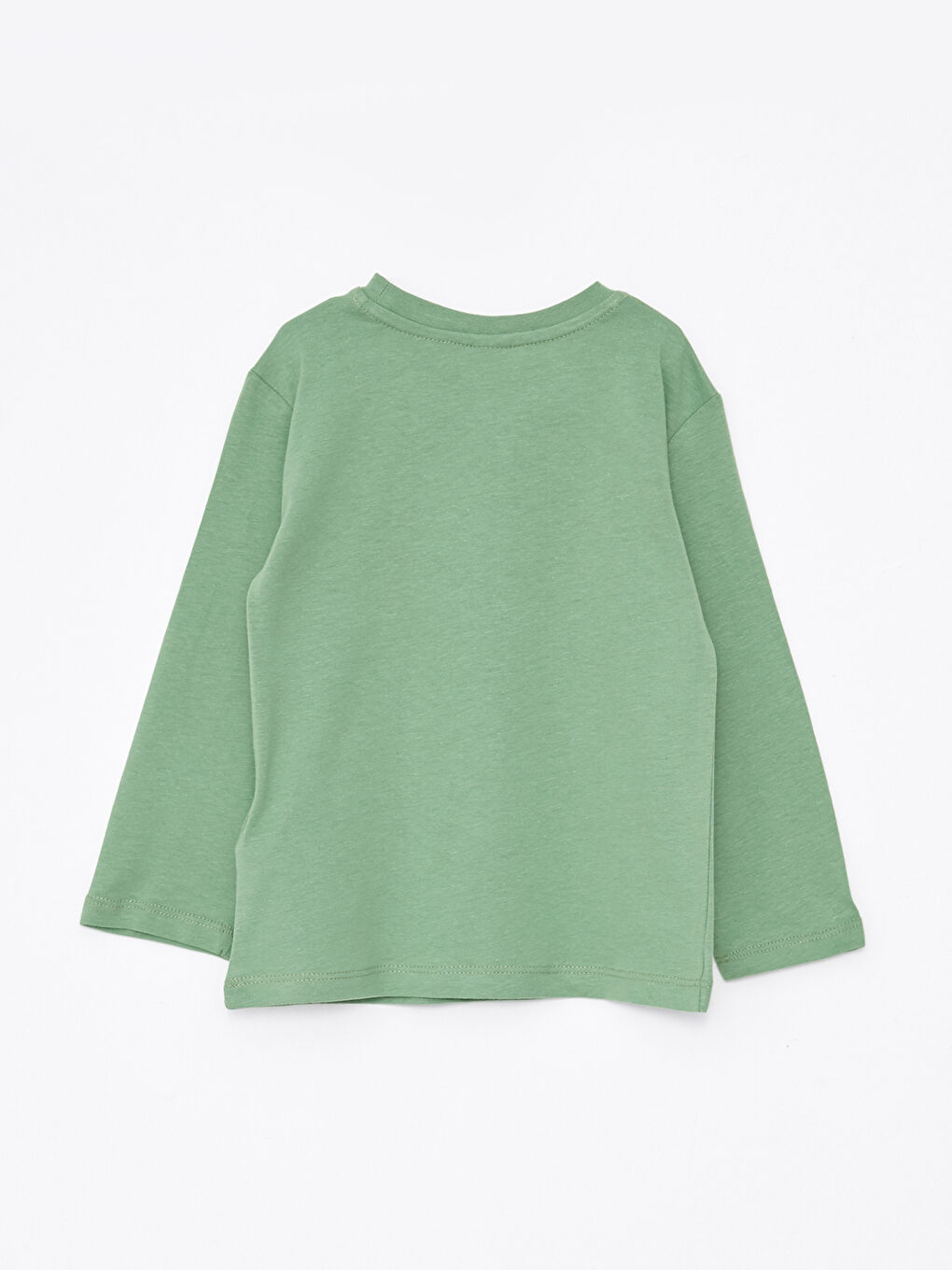 تيشيرت كم طويل مطبوع بياقة دائرية للأولاد الرضع-1