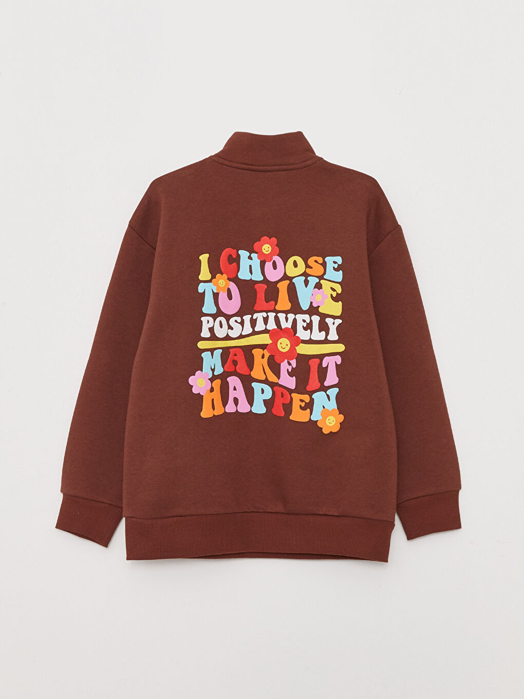 Μακρυμάνικα Εκτυπωμένα Φούτερ και Παντελόνια Φόρμας για Κορίτσια με Λαιμό Χωνί-7